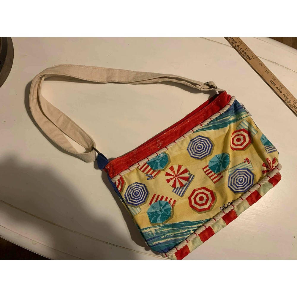 Paul Brent Beach Umbrella Sea Sand Canvas Crossbody Bag